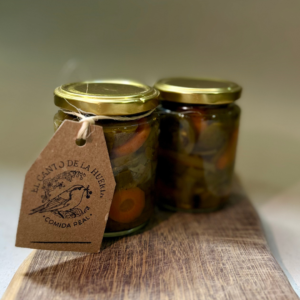 Conserva de jalapeños y vegetales x ud ( frasco de vidrio x 200 g )
